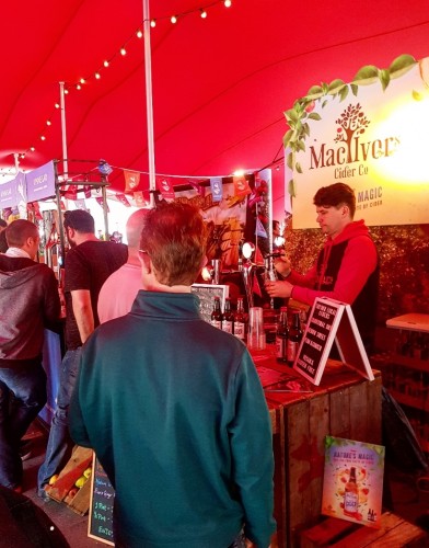 Greg pouring delicious ciders at Belfast Craft Beer Festival